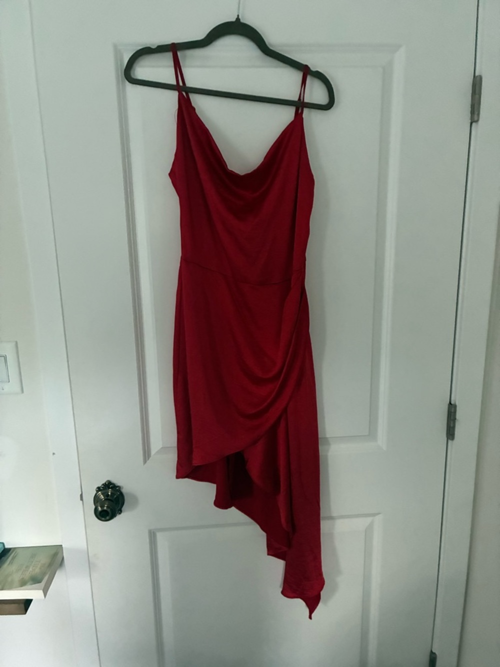 Elliatt Red Asymmetrical Slip Dress - Picture 4 of 5